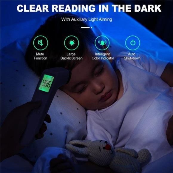 Forehead Thermometer with Fever Alarm, LCD Display and Memory Function, - Picture 6 of 6